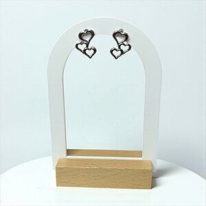 Triple Hearts Small Earrings